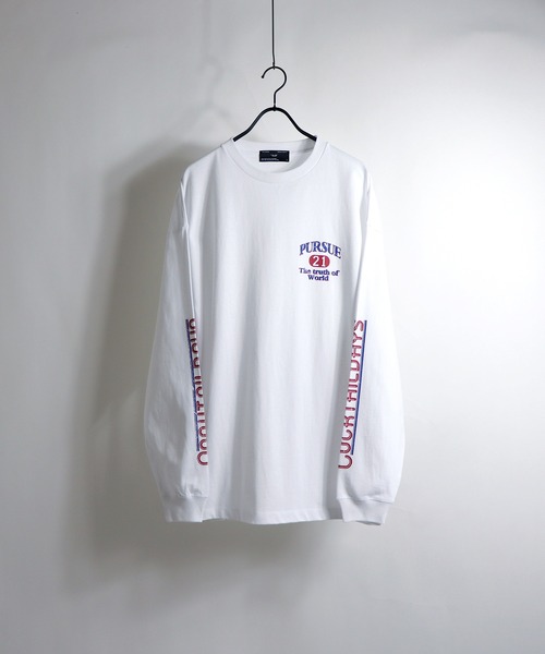 ILL'S(イルズ)の「ILL'S / イルズ ファイヤー / カレッジロゴ プリントビッグロンT(Tシャツ/カットソー・メンズ・ホワイト/ブラック系その他/ホワイト系その他/ブラック・M/L)」の6枚目の写真