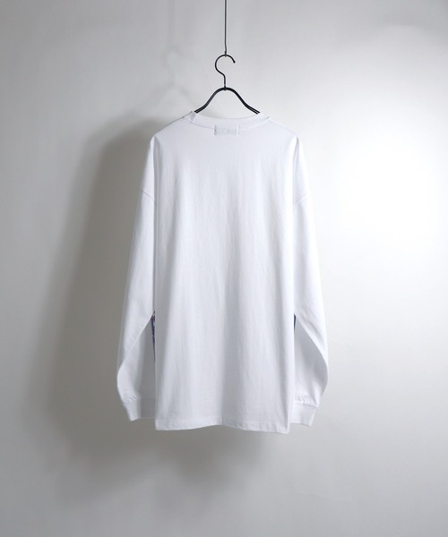 ILL'S(イルズ)の「ILL'S / イルズ ファイヤー / カレッジロゴ プリントビッグロンT(Tシャツ/カットソー・メンズ・ホワイト/ブラック系その他/ホワイト系その他/ブラック・M/L)」の10枚目の写真