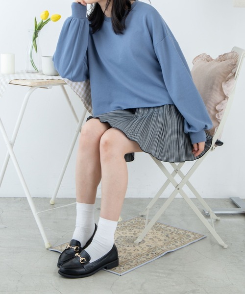 WEGO（ウィゴー）の「WEGO/カットオフカラープルオーバー（スウェット・レディース・グリーン系その他5/スミクロ/ベージュ系その他5/ブルー/ライトブラウン/ブルー系その他5/その他1/ブラック系その他5・SMALL/MEDIUM）」の19枚目の写真