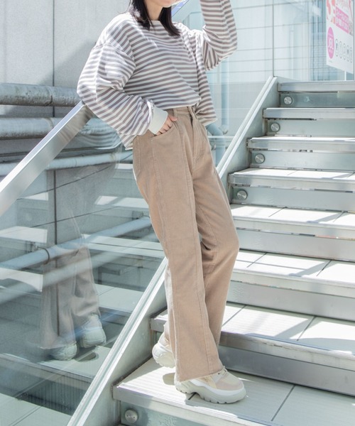 WEGO（ウィゴー）の「WEGO/カットオフカラープルオーバー（スウェット・レディース・グリーン系その他5/スミクロ/ベージュ系その他5/ブルー/ライトブラウン/ブルー系その他5/その他1/ブラック系その他5・SMALL/MEDIUM）」の13枚目の写真