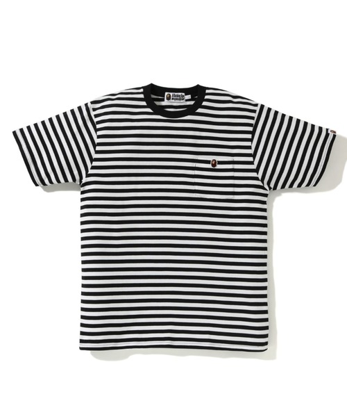 A BATHING APE(アベイシングエイプ)の「【WEB限定】POCKET HOOP TEE M BAPEC(Tシャツ/カットソー・メンズ・レッド/ブラック/ネイビー/マルチ・MEDIUM/X-LARGE/XX-LARGE/LARGE/SMALL)」の1枚目の写真