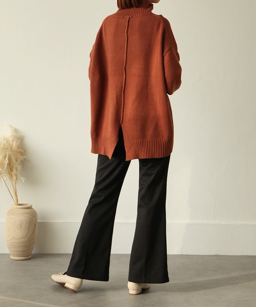 Chillfar（チルファー）の「ストレッチピンタックフレアスラックスパンツ/ウエストゴム（スラックス・レディース・ボルドー/アイボリー/ブラック/グレイッシュベージュ・MEDIUM/LARGE）」の18枚目の写真