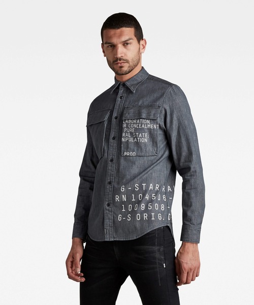 G-STAR（ジースター）の「NAVY SEAL REGULAR SHIRT ARTWORK/デニムシャツ（シャツ/ブラウス・メンズ・ブルー系その他・SMALL/X-LARGE/X-SMALL/MEDIUM/LARGE）」の2枚目の写真