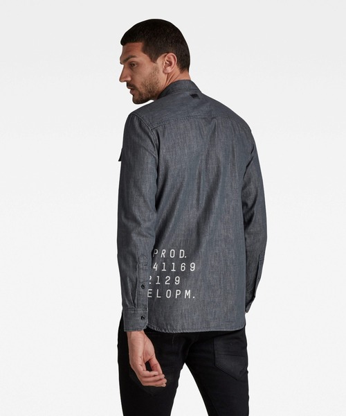 G-STAR（ジースター）の「NAVY SEAL REGULAR SHIRT ARTWORK/デニムシャツ（シャツ/ブラウス・メンズ・ブルー系その他・SMALL/X-LARGE/X-SMALL/MEDIUM/LARGE）」の3枚目の写真