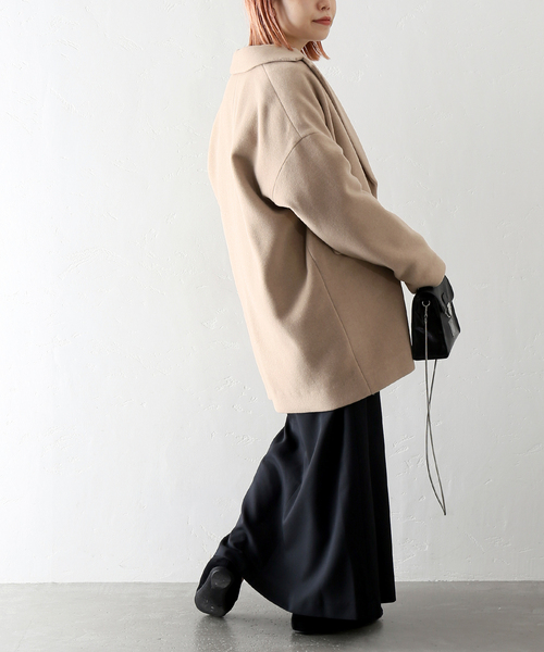 JOINT WORKS(ジョイントワークス)の「J-Milliorメルトンミドルタケテーラードコート(テーラードジャケット・レディース・ホワイト/ブラック/ベージュ・FREE)」の22枚目の写真