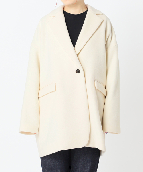 JOINT WORKS(ジョイントワークス)の「J-Milliorメルトンミドルタケテーラードコート(テーラードジャケット・レディース・ホワイト/ブラック/ベージュ・FREE)」の12枚目の写真