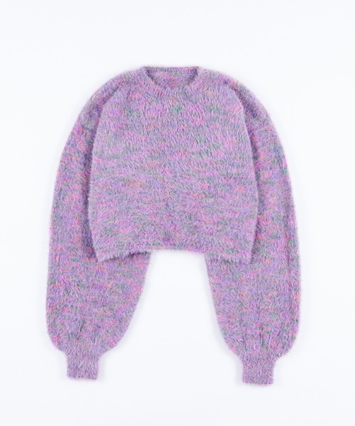 WHO'S WHO gallery(フーズフーギャラリー)の「カラーシャギートップス(ニット/セーター・レディース・ブラック/パープル/ピンク・FREE)」の13枚目の写真