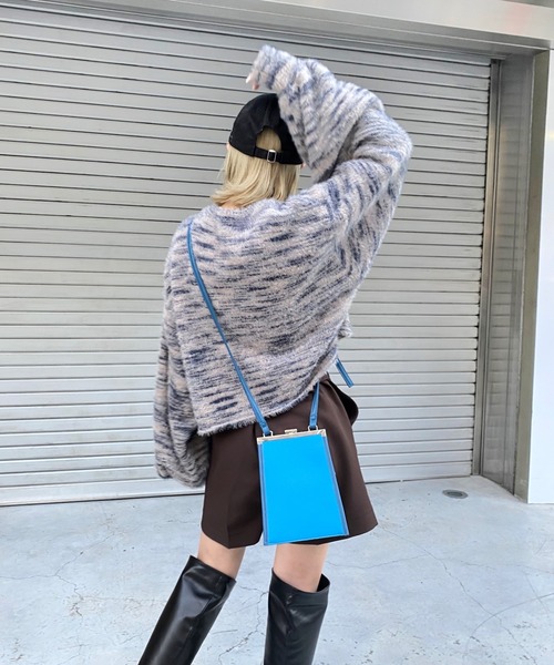 WHO'S WHO gallery(フーズフーギャラリー)の「カラーシャギートップス(ニット/セーター・レディース・ブラック/パープル/ピンク・FREE)」の7枚目の写真