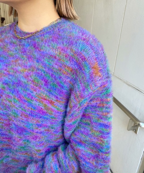 WHO'S WHO gallery(フーズフーギャラリー)の「カラーシャギートップス(ニット/セーター・レディース・ブラック/パープル/ピンク・FREE)」の10枚目の写真