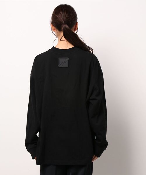 WE11DONE（ウェルダン）の「WE11DONE BLACK MULTICOLOR LOGO LONG SLEEVE T-SHIR WD-TT3-21-542-U-BK（Tシャツ/カットソー・レディース・ブラック・X-SMALL）」の7枚目の写真