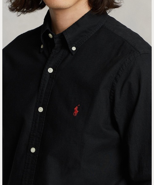 POLO RALPH LAUREN（ポロ ラルフ ローレン）の「クラシック フィット ガーメントダイド オックスフォード シャツ（シャツ/ブラウス・メンズ・ブラック系1・M/XXL/L/XL/S/XS）」の3枚目の写真