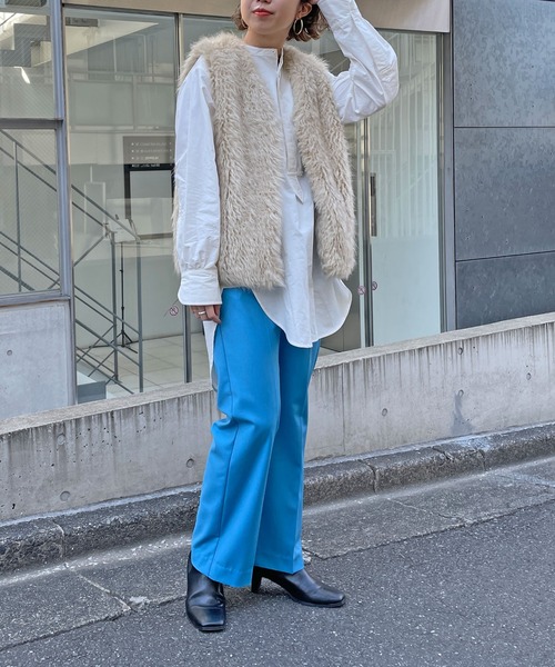 Omekashi(オメカシ)の「ドレスシャツ(シャツ/ブラウス・レディース・オフホワイト/ベージュ・FREE)」の9枚目の写真