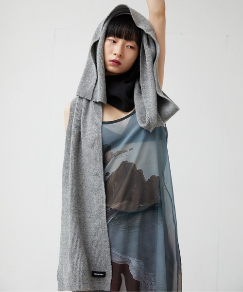 FEKETE（フェケテ）の「FEKETE TAG LOGO BASIC MUFFLER（マフラー・メンズ・ブラック/グレー/ブルー/アイボリー・FREE）」の13枚目の写真