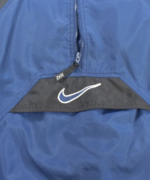 NIKE(ナイキ)の「【ヴィンテージ古着】90s NIKE ナイキ ナイロンジャケット ハーフジップジャケット(ナイロンジャケット・メンズ・ネイビー・LARGE)」の5枚目の写真