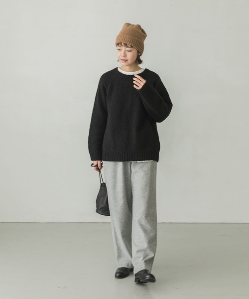 かぐれ(カグレ)の「ウールショートビーバーストレートパンツ(その他パンツ・レディース・グレー/ネイビー・FREE)」の21枚目の写真