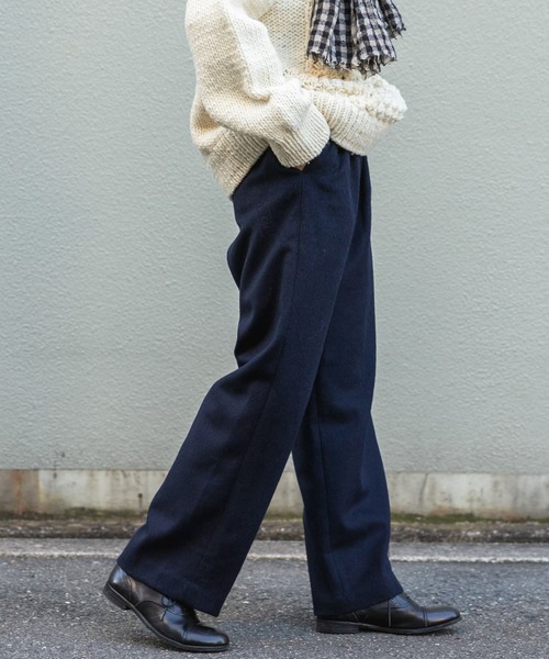 かぐれ(カグレ)の「ウールショートビーバーストレートパンツ(その他パンツ・レディース・グレー/ネイビー・FREE)」の12枚目の写真