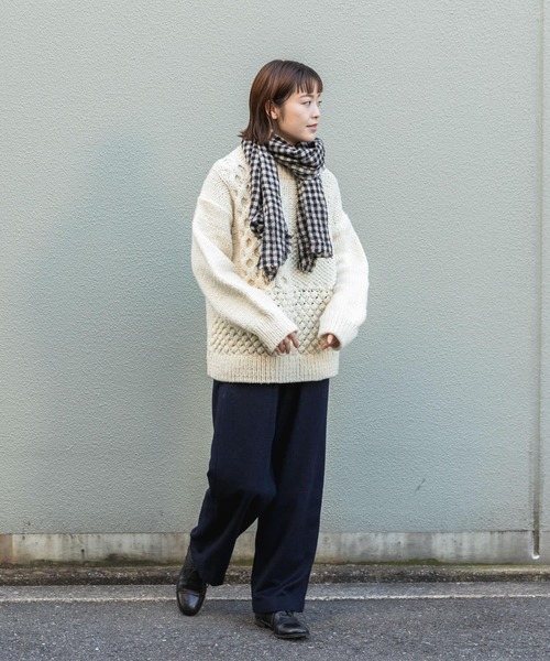 かぐれ(カグレ)の「ウールショートビーバーストレートパンツ(その他パンツ・レディース・グレー/ネイビー・FREE)」の10枚目の写真