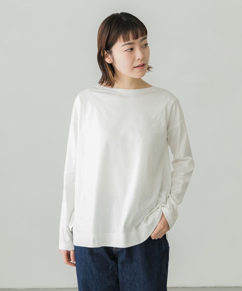 かぐれ（カグレ）の「ボートネックコットンカットソー（Tシャツ
