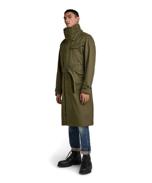 G-STAR RAW ヘビーウェイト ブラックデニム スリム トレンチコート S G-STAR RAW ヘビーウェイト ブラックデニム スリム トレンチ