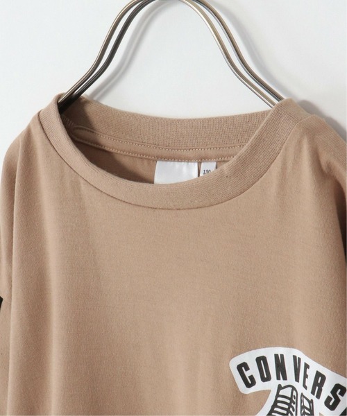 CONVERSE ALL STAR(コンバースオールスター)の「【キッズ】CONVERSE コンバース 肩切り替えロンT(130~160cm)(Tシャツ/カットソー・キッズ・ベージュ/スモークピンク・140/150/130/160)」の9枚目の写真