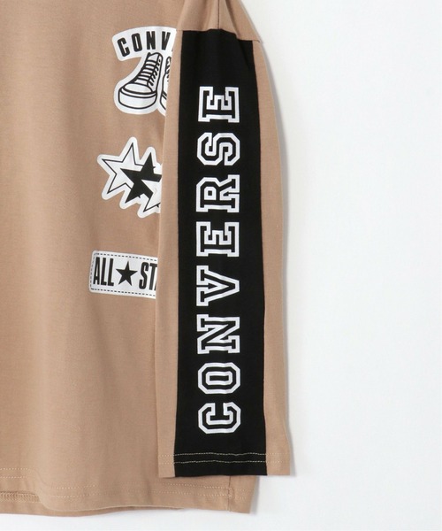 CONVERSE ALL STAR(コンバースオールスター)の「【キッズ】CONVERSE コンバース 肩切り替えロンT(130~160cm)(Tシャツ/カットソー・キッズ・ベージュ/スモークピンク・140/150/130/160)」の10枚目の写真