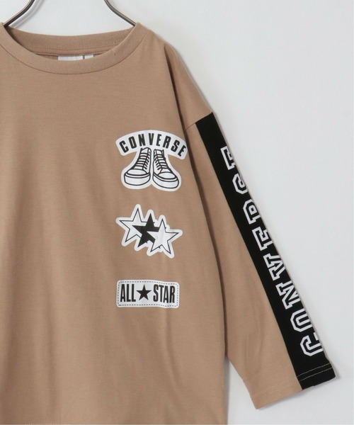 CONVERSE ALL STAR(コンバースオールスター)の「【キッズ】CONVERSE コンバース 肩切り替えロンT(130~160cm)(Tシャツ/カットソー・キッズ・ベージュ/スモークピンク・140/150/130/160)」の11枚目の写真