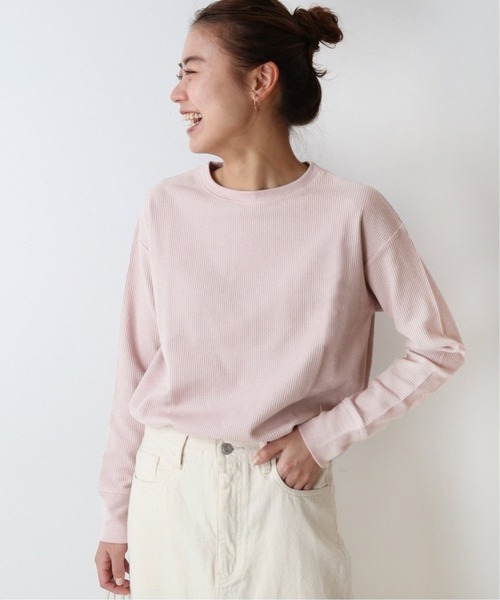 JOURNAL STANDARD relume（ジャーナルスタンダード　レリューム）の「TCワッフルロングスリーブTシャツ◆（Tシャツ/カットソー・レディース・ナチュラル/ホワイト/チャコールグレー/ブラック/ピンク・FREE）」の5枚目の写真