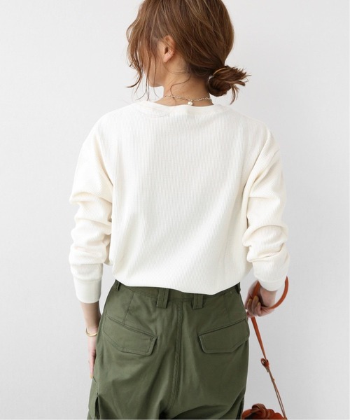 JOURNAL STANDARD relume（ジャーナルスタンダード　レリューム）の「TCワッフルロングスリーブTシャツ◆（Tシャツ/カットソー・レディース・ナチュラル/ホワイト/チャコールグレー/ブラック/ピンク・FREE）」の17枚目の写真