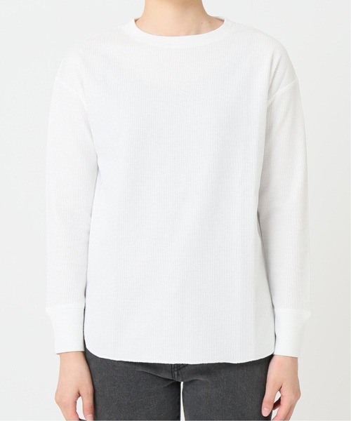 JOURNAL STANDARD relume（ジャーナルスタンダード　レリューム）の「TCワッフルロングスリーブTシャツ◆（Tシャツ/カットソー・レディース・ナチュラル/ホワイト/チャコールグレー/ブラック/ピンク・FREE）」の18枚目の写真