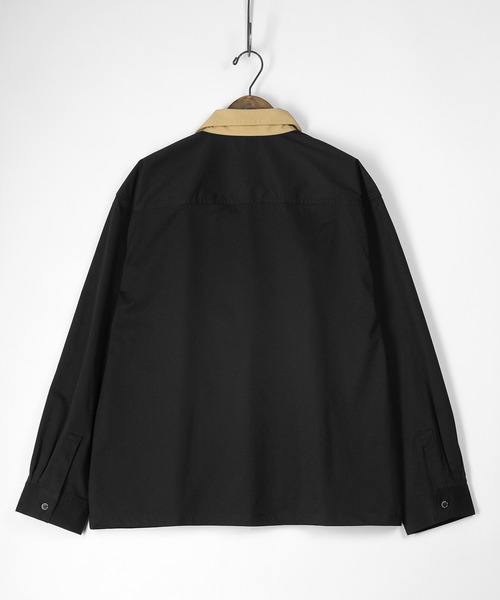 POWER TO THE PEOPLE(パワートゥーザピープル)の「【POWER TO THE PEOPLE/パワー トゥザ ピープル】ビッグシルエット ワッペン&イラスト刺繍 ワークツイル長袖シャツ(シャツ/ブラウス・メンズ・ホワイト/ブラック/ベージュ/サックスブルー/ホワイト系その他/ブラック系その他・M/L/XL)」の10枚目の写真