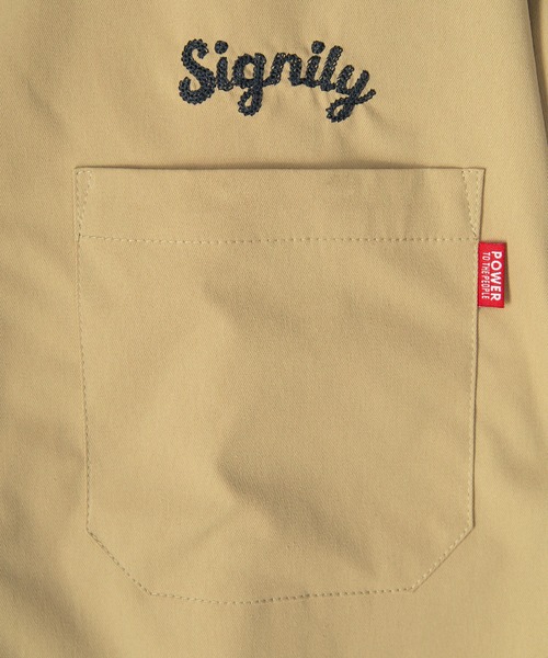 POWER TO THE PEOPLE(パワートゥーザピープル)の「【POWER TO THE PEOPLE/パワー トゥザ ピープル】ビッグシルエット ワッペン&イラスト刺繍 ワークツイル長袖シャツ(シャツ/ブラウス・メンズ・ホワイト/ブラック/ベージュ/サックスブルー/ホワイト系その他/ブラック系その他・M/L/XL)」の16枚目の写真