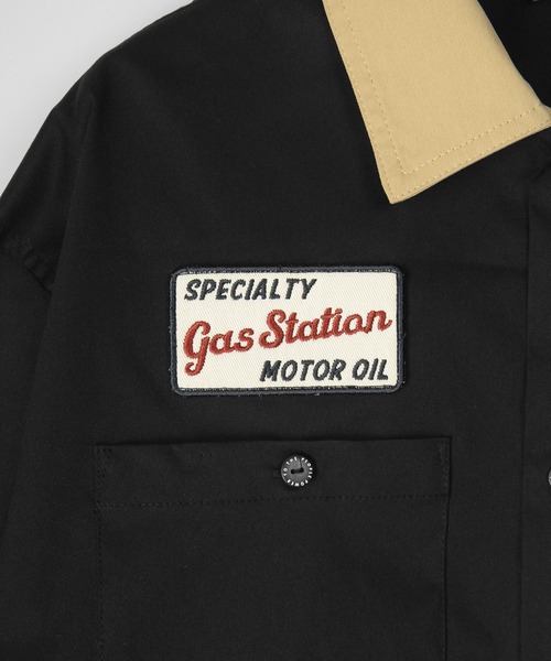 POWER TO THE PEOPLE(パワートゥーザピープル)の「【POWER TO THE PEOPLE/パワー トゥザ ピープル】ビッグシルエット ワッペン&イラスト刺繍 ワークツイル長袖シャツ(シャツ/ブラウス・メンズ・ホワイト/ブラック/ベージュ/サックスブルー/ホワイト系その他/ブラック系その他・M/L/XL)」の20枚目の写真