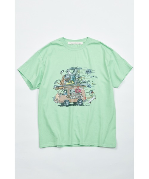 AlexanderLeeChang(アレキサンダーリーチャン)の「AlexanderLeeChang/アレキサンダーリーチャン ELECT T フロントグラフィック Tシャツ(Tシャツ/カットソー・メンズ・ホワイト/チャコールグレー/ライム・2/4/3)」の11枚目の写真