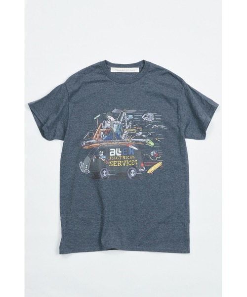 AlexanderLeeChang(アレキサンダーリーチャン)の「AlexanderLeeChang/アレキサンダーリーチャン ELECT T フロントグラフィック Tシャツ(Tシャツ/カットソー・メンズ・ホワイト/チャコールグレー/ライム・2/4/3)」の9枚目の写真