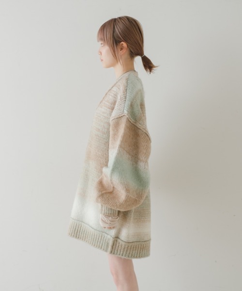 Kastane(カスタネ)の「【2022SSアイテム】グラデーションニットカーディガン(カーディガン/ボレロ・レディース・グリーン/ピンク・FREE)」の19枚目の写真