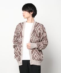 SEVEN BY SEVEN/セブン バイ セブン/@JACQUARD KNIT CARDIGAN/ニットカーディガン