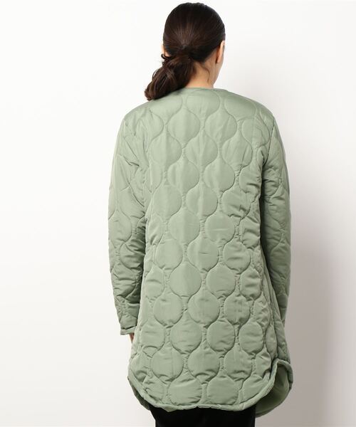 STYLEBLOCK（スタイルブロック）の「キルティングコート（ブルゾン・レディース・グリーン系その他/ブラック・FREE）」の4枚目の写真