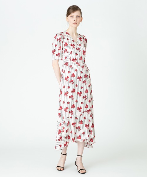 Loulou Willoughby Willoughby Loulou ドットフラワーカシュクールワンピース ワンピース Loulou Willoughby ルルウィルビー のワンピース Loulou Willoughby Willoughby Loulou ドットフラワーカシュクールワンピース ワンピース Loulou Willoughby ルルウィルビー のワンピース