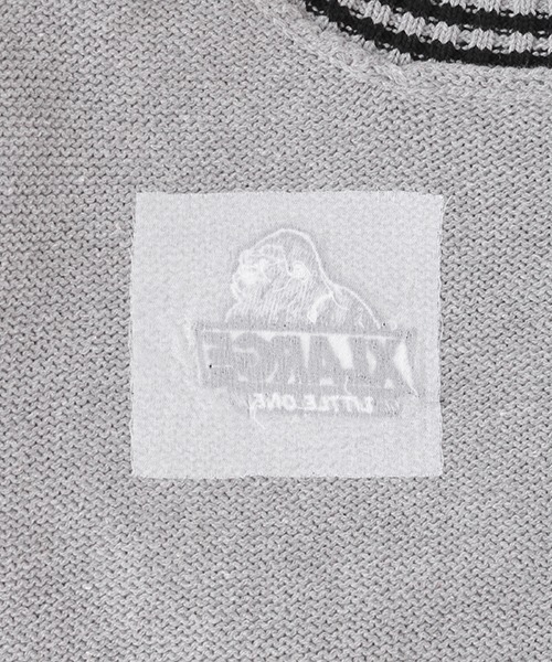 XLARGE KIDS（エクストララージキッズ）の「袖チェックニットプルオーバー（ニット/セーター・キッズ・ブラック/トップグレー・100cm/90cm/130cm/110cm/120cm/140cm）」の8枚目の写真