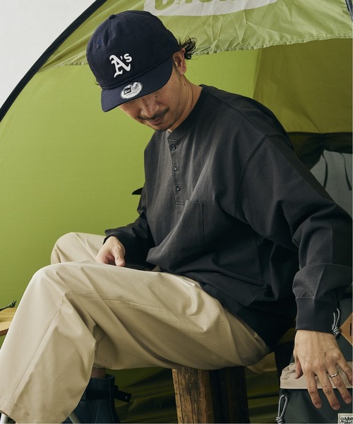 JOURNAL STANDARD relume（ジャーナルスタンダード　レリューム）の「ヘンリーネック Tシャツ（Tシャツ/カットソー・メンズ・ホワイト/ブラック/グレー・MEDIUM/LARGE）」の8枚目の写真