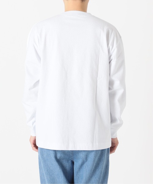 JOURNAL STANDARD relume（ジャーナルスタンダード　レリューム）の「ヘンリーネック Tシャツ（Tシャツ/カットソー・メンズ・ホワイト/ブラック/グレー・MEDIUM/LARGE）」の5枚目の写真