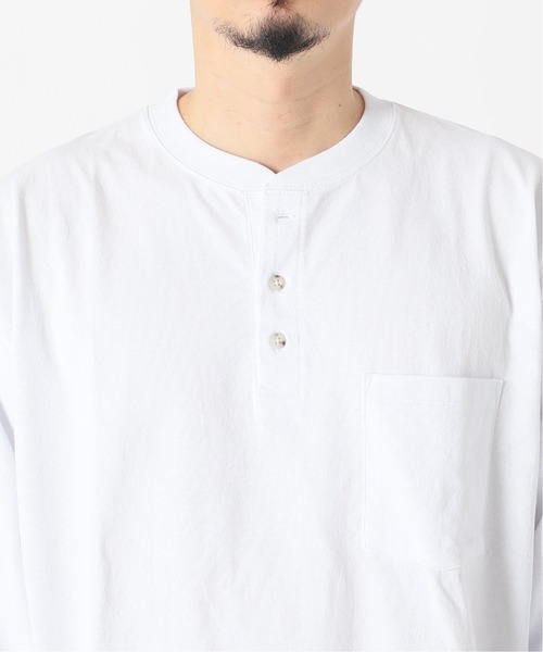 JOURNAL STANDARD relume（ジャーナルスタンダード　レリューム）の「ヘンリーネック Tシャツ（Tシャツ/カットソー・メンズ・ホワイト/ブラック/グレー・MEDIUM/LARGE）」の20枚目の写真