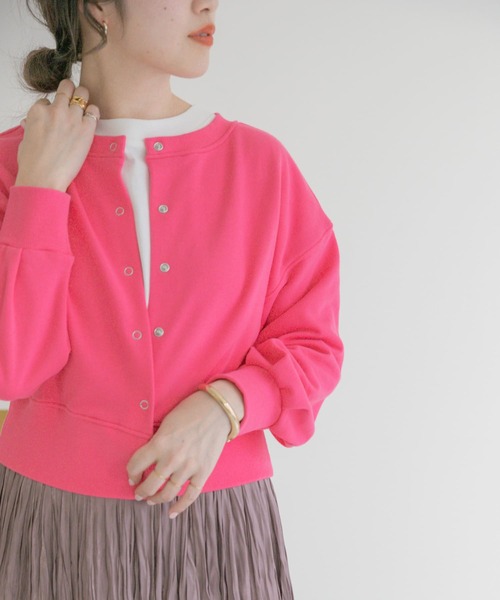 ITEMS URBANRESEARCH（アイテムズ アーバンリサーチ）の「2WAYスウェット（スウェット・レディース・オフホワイト/ネイビー/ピンク/ライトグレー・FREE）」の4枚目の写真