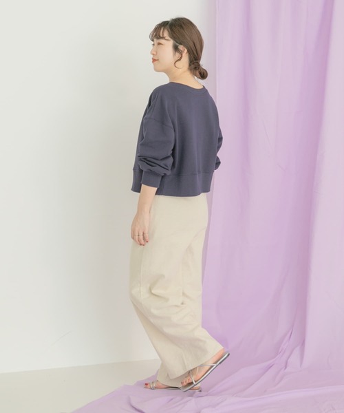 ITEMS URBANRESEARCH（アイテムズ アーバンリサーチ）の「2WAYスウェット（スウェット・レディース・オフホワイト/ネイビー/ピンク/ライトグレー・FREE）」の8枚目の写真