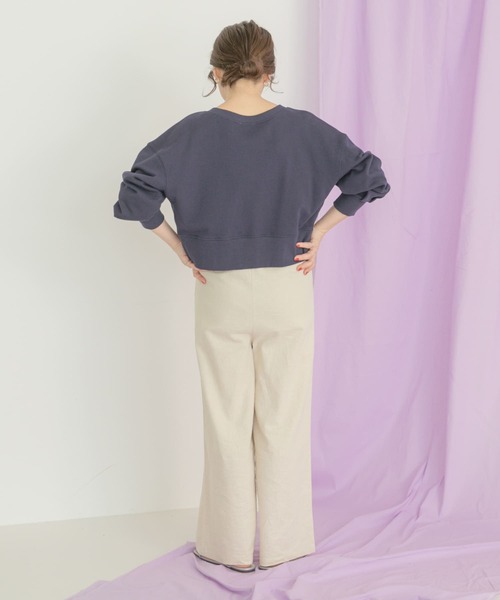 ITEMS URBANRESEARCH（アイテムズ アーバンリサーチ）の「2WAYスウェット（スウェット・レディース・オフホワイト/ネイビー/ピンク/ライトグレー・FREE）」の9枚目の写真