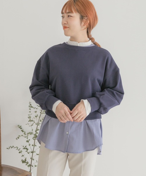 ITEMS URBANRESEARCH（アイテムズ アーバンリサーチ）の「2WAYスウェット（スウェット・レディース・オフホワイト/ネイビー/ピンク/ライトグレー・FREE）」の10枚目の写真