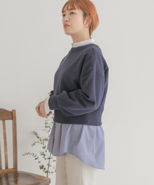 ITEMS URBANRESEARCH（アイテムズ アーバンリサーチ）の「2WAYスウェット（スウェット・レディース・オフホワイト/ネイビー/ピンク/ライトグレー・FREE）」の11枚目の写真