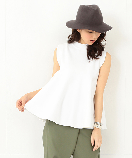 Ray BEAMS（レイビームス）の「RBS / ハイネック フレアー プルオーバー（その他トップス・レディース・ホワイト/ネイビー・ONE SIZE）」の5枚目の写真