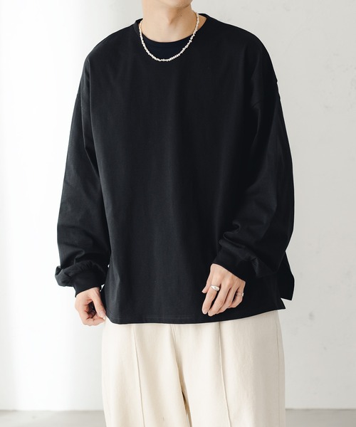 epnok(エプノック)の「ボリュームスリーブロンT(Tシャツ/カットソー・メンズ・ブラック/ナチュラル・SMALL/MEDIUM/LARGE)」の15枚目の写真
