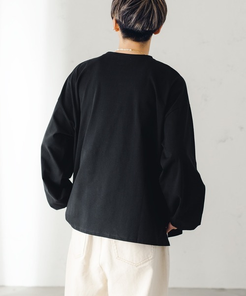 epnok(エプノック)の「ボリュームスリーブロンT(Tシャツ/カットソー・メンズ・ブラック/ナチュラル・SMALL/MEDIUM/LARGE)」の17枚目の写真